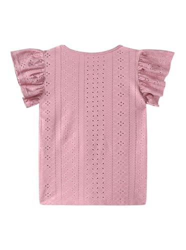 Image of Girls' Summer Shirts Cute Tops Ruffle Sleeve Crew Neck Casual Tees