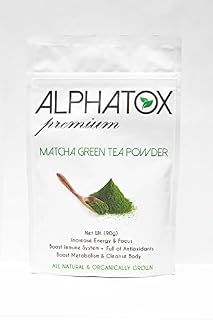 Alphatox Matcha Green Tea Powder, Organic Authentic Japanese Origin, Smoothies, Lattes, Baked Goods