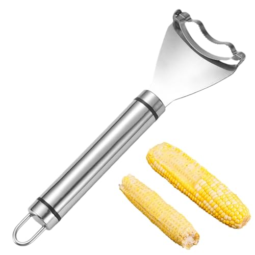 Yhsioaklo Cepillo de maíz para maíz, cepillo de maíz de acero inoxidable - Pelador eficiente de acero inoxidable,Herramienta de cocina Pelador de frutas y verduras robusto para ama de casa