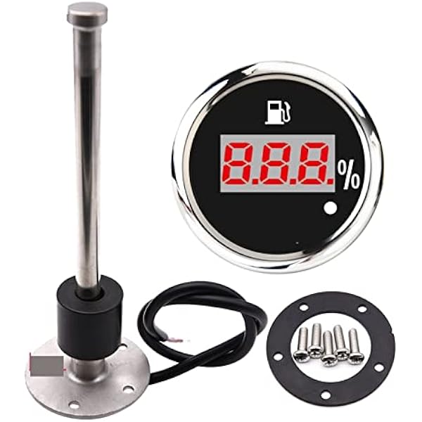 Jednostka pomiaru poziomu paliwa 52 mm Cyfrowy wskaźnik poziomu paliwa z lampką ostrzegawczą 0-190 ohm Wskaźnik poziomu paliwa w zbiorniku morskim Czujnik poziomu paliwa 125 150 200 250 400 500 mm (