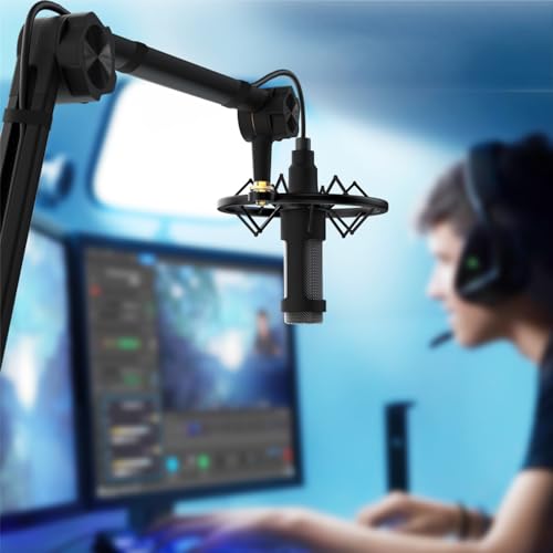 Support de microphone anti-vibration et bras de flèche pliant universel