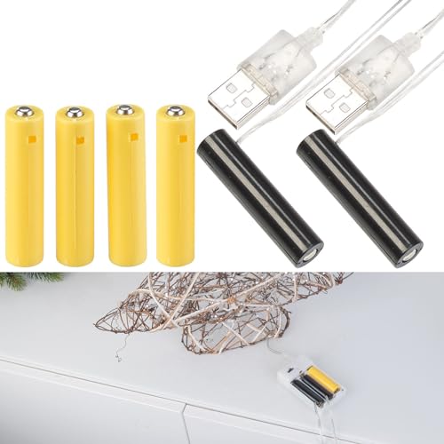 revolt Batterie-Fach-Netzteil: 8er-Set Universal-USB-Batterie-Adapter,ersetzt bis zu 24 AAA-Batterien (Micro Adapter USB, Batteriefach-Netzteil, Spielzeug)