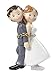 Coppia di sposi in catene statuetta decorazione sposi per torta decorazione 8 cm