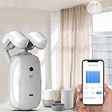 Eseesmart Smart Automatic Curtain Opener - Curtain Opener Electronic, Remote Control with App/Timer/Voice, Automatic Light Sensor, Add Gateways, for Google Alexa, No Remote
