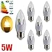 Produktbild ALBRIGHT 6er Pack E27 LED Kerze Lampe Licht, 5W 300 Lumen ersetzt 45-50W, 3500K Warmweiß, 10 SMD 2835 LEDs, nicht dimmbar