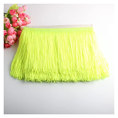 Frange dentelle de polyester jaune fluorescent 10 mètres pour couture - 2