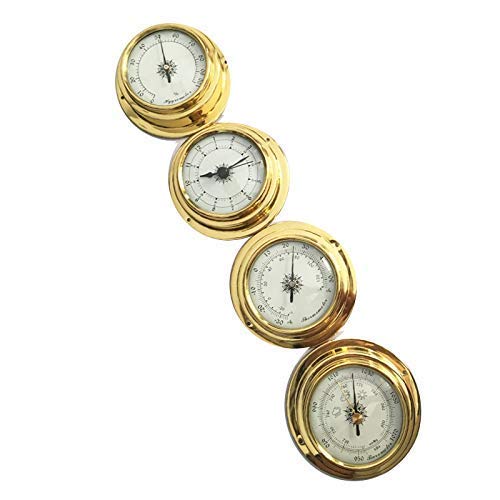 4 Inches 4 PCS/Set 9193 Thermometer Hygrometer Barometer