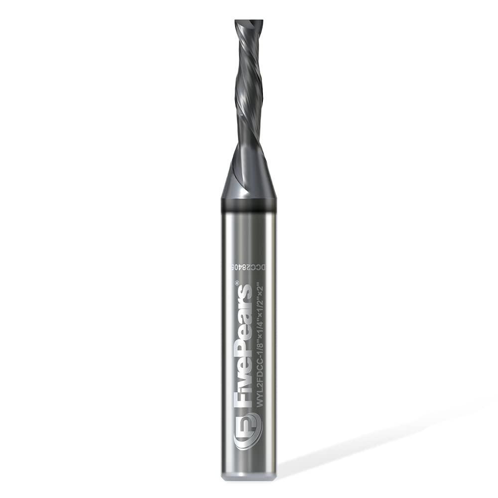 1/8" Up-Cut Spiral CNC Router Bit - 1/2" Cutting Length, 1/4" Shank, Extreme Life Coated Carbide