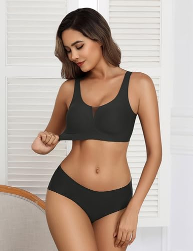 Avidlove Bras for Women No Underwire Seamless Bra Deep V Full Coverage T-Shirt Bralette Comfort Everyday Bra3