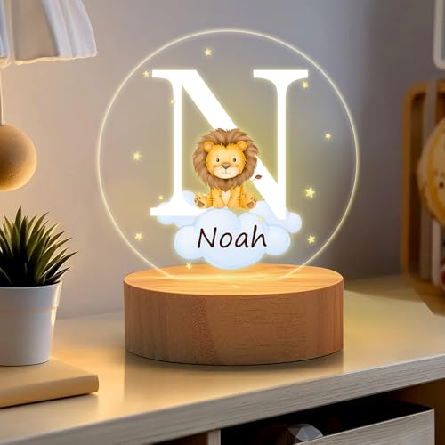 Callie Acrylic Night Light with Forest Animals