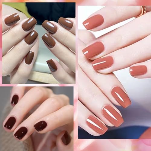 Set 10 Esmaltes de Uñas Nude y Marrón Secado Rápido miniatura 2