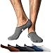 Thirty48 Men 3 Pack No-show Loafer Socks, Boat Shoe Liners with CoolPlus, Non-Slip Grip,Small/Medium (7.5 - 10),Light Gray