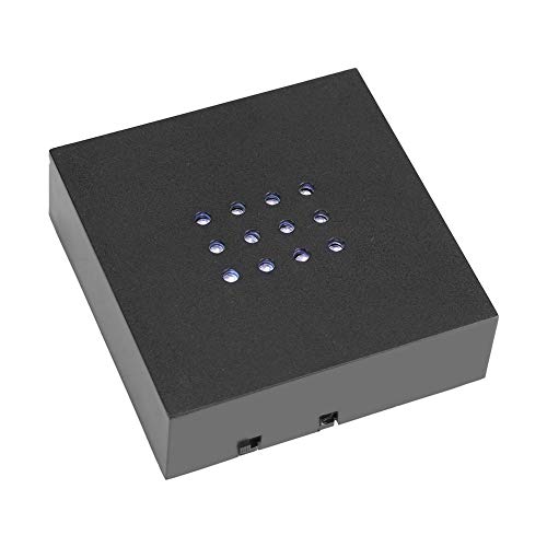 TENNESKY Base en cristal, 12 LED lumière blanche, support de présentation carré pour art sur cristal/verre Cover