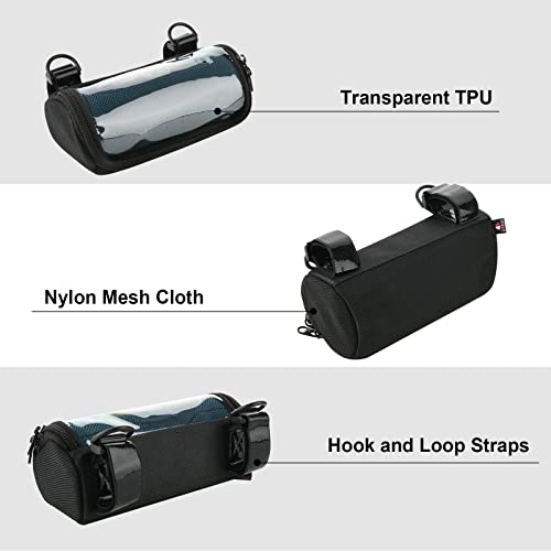 Txesign Bike Handlebar Bag Mesh Bag With Clear Window For Jbl Flip 4/Flip 5/Flip 6 Bluetooth Speaker Travel Carrying Case Speaker Protective Pouch With Shoulder Strap For Bike Golf Cart Railing #TOP3