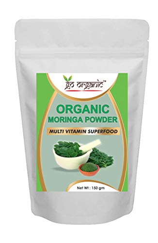 Image of Go Organic Moringa Leaf Powder (150 Gm) - Herbal Supplement with Vitamins