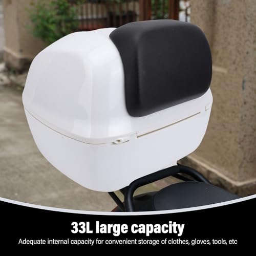 Top case de moto 33L Luocute avec cadenas à code pour casque - 3