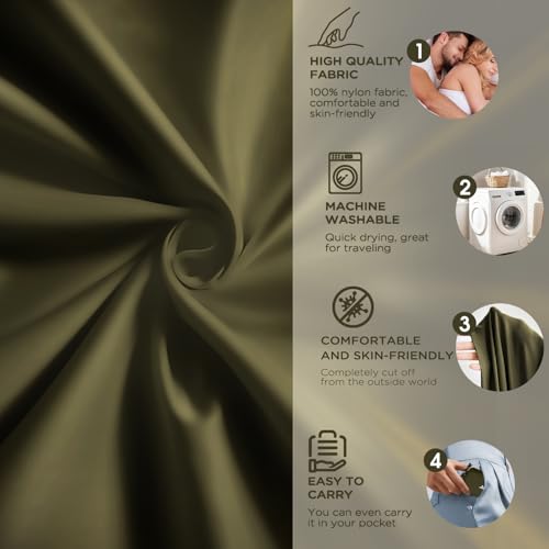 JAICOM Hüttenschlafsack Ultraleicht, Neuer Nylon Schlafsack Liner (nur 150g) - Kleines Packmaß & besonders weich Reiseschlafsack, I Ideal für Backpacking, Hostels, Hütten Camping