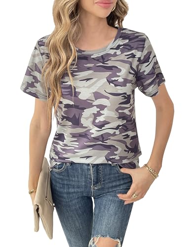 T-shirt léopard femme fluide pour masquer les imperfections | Top casual manches courtes