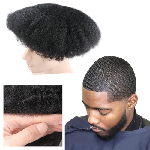 Afro Toupee for Men HD Lace Wave Hairpiece