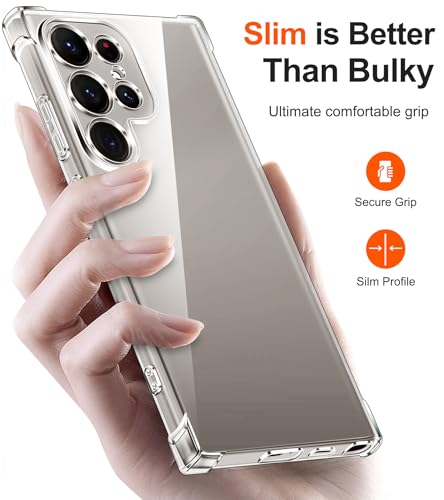 Image of Skyro Bumper Case for Samsung S24 Ultra 5G | Transparent Silicon Case with Camera Protection