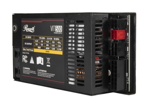 Image of Rosewill VIT 500W, Mini ITX /Flex ATX / 1U Fully Modular Power Supply, Full Range Active PFC 90-264V, 40mm Two Ball Fan, Suitable for Mini Server, NAS, Small Form Factor - 5 Year Warranty