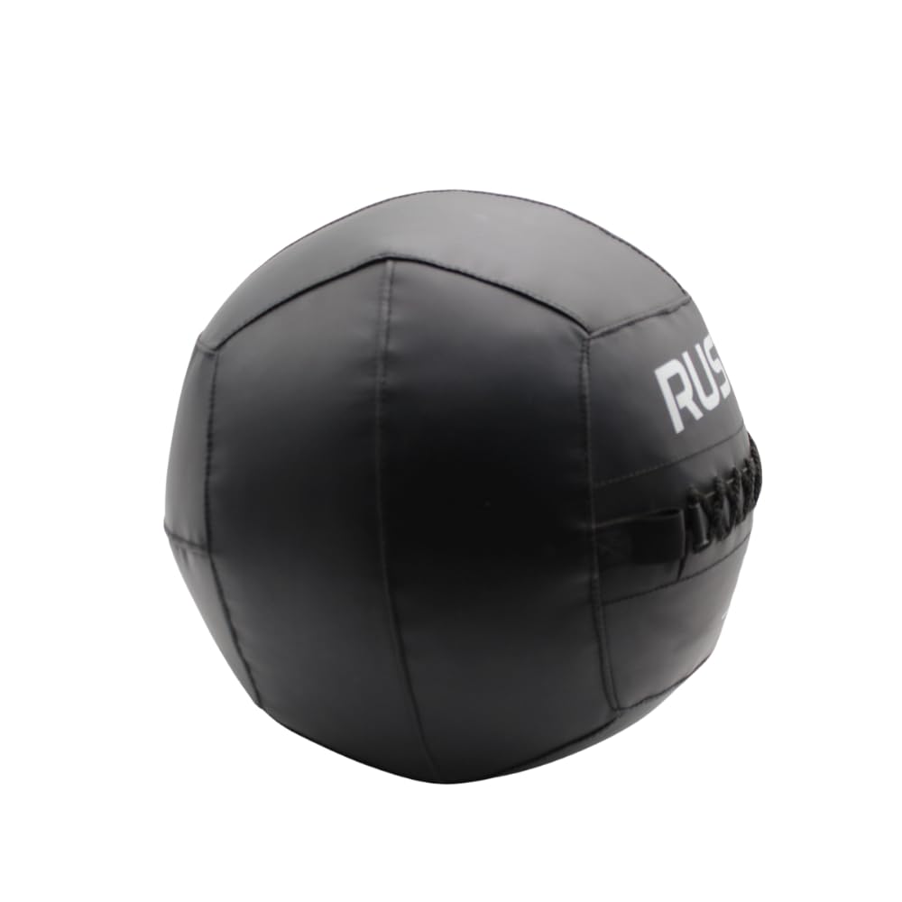RUSTER Wall Ball Black – Balón Medicinal de PVC Antideslizante para Crosstraining y Entrenamiento Funcional | Potencia, Resistencia y Precisión | Disponible de 3 a 15 kg