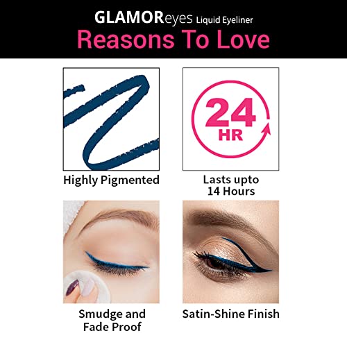 Nykaa GlamorEYES Delineador Líquido 5ml Azul miniatura 6
