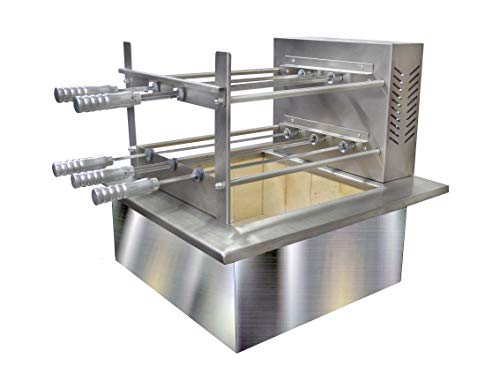 Brazilian BBQ Charcoal Grill with Firebox - 5 Skewers - Oca-Brazil