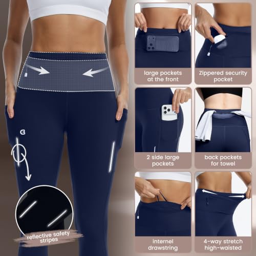 Image of Running Leggings for Women High Waisted Compression Pants for Yoga Workout