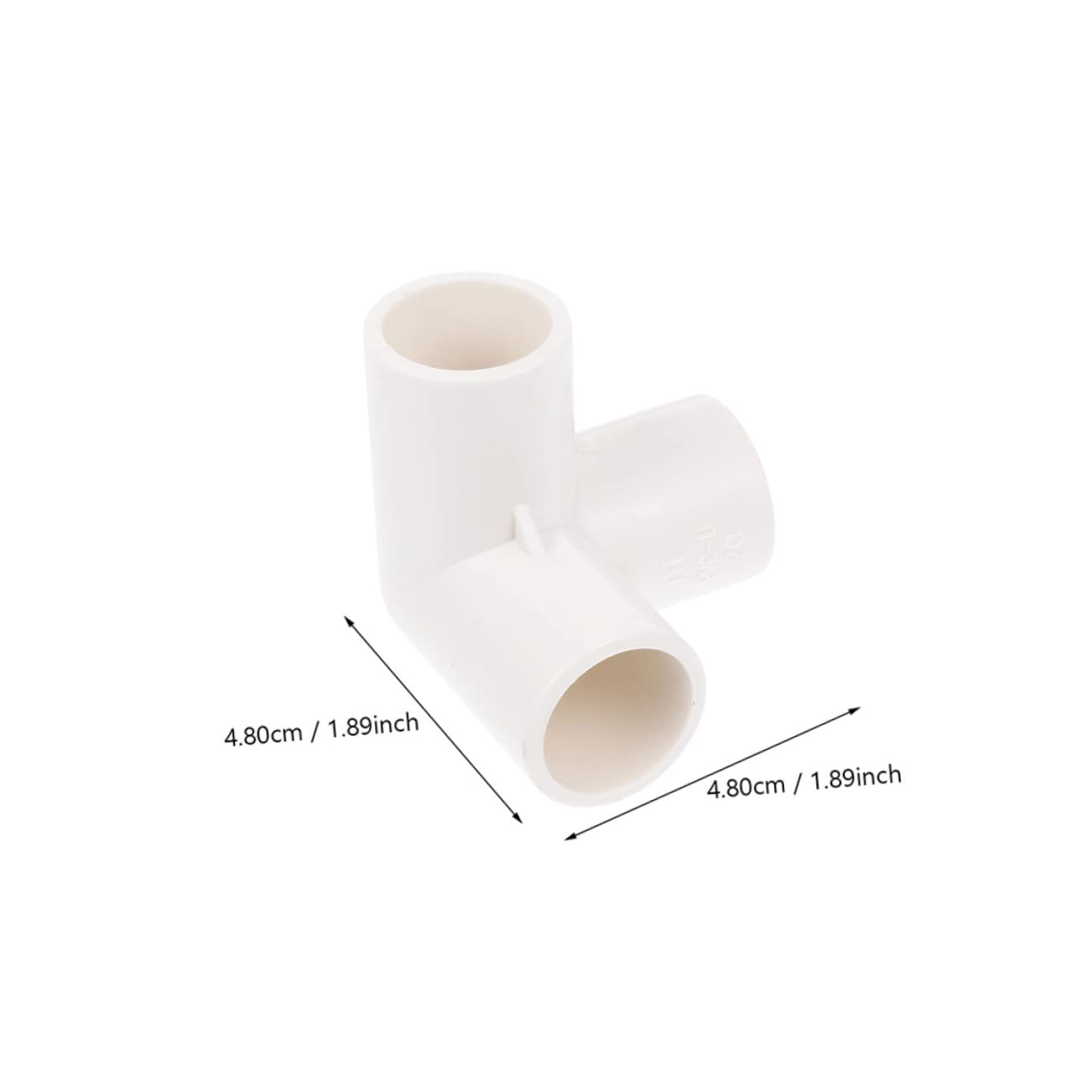 Hemobllo Giunto Corrugato in Pvc 3/4 Pollici Connettore Tee Resistente All’usura Facile da Installare per Raccordi Tubo Irrigazione Struttura Supporto Giardino 20 Pezzi