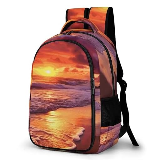 YHNNH Trave Backpackl Multipurpose Back PackBeautiful Beach Sunset Bookbag for Men Women Work Hiking Picnic