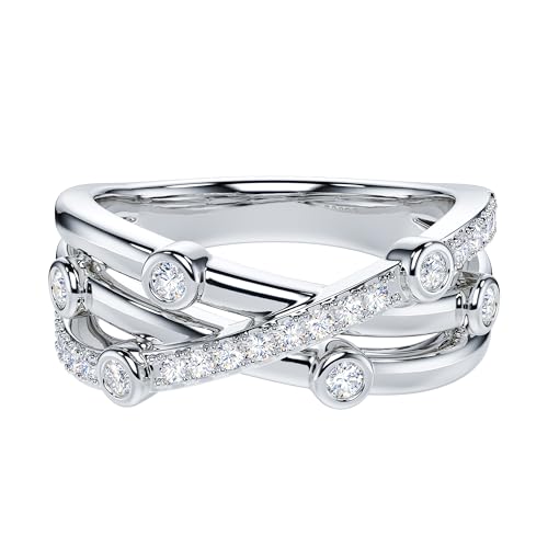 Bague moissanite véritable alliance large 7.5mm cocktail unisexe