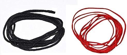 Devama The Divine Elegant 10 metre Black and Red Color Silk Dhaga/Thread ... (Black and red)
