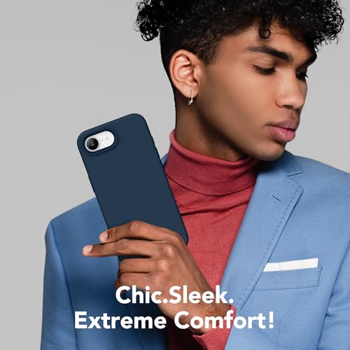Image of Magnetic for iPhone 17e /iPhone 16e Case, Compatible with MagSafe, [Soft Anti-Scratch Microfiber Lining] Slim Silicone Shockproof Protective Phone Case for iPhone 17e /16e 6.1 inch, Cobalt Blue