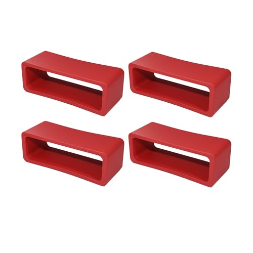 Image of SBWC Red Loop Rubber Silicone Watch Band Strap Loops /Keepers Holder Retainer Loop Replacement (Red, Pack of 1, 18mm 20mm 22mm 24mm)