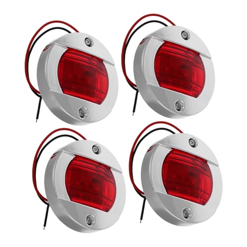 ABOOFAN Led Trailer Tail Lights 4 Pack Round Truck Side Marker Lights High Brightness Easy Install Universal for Camper Utility Trailer