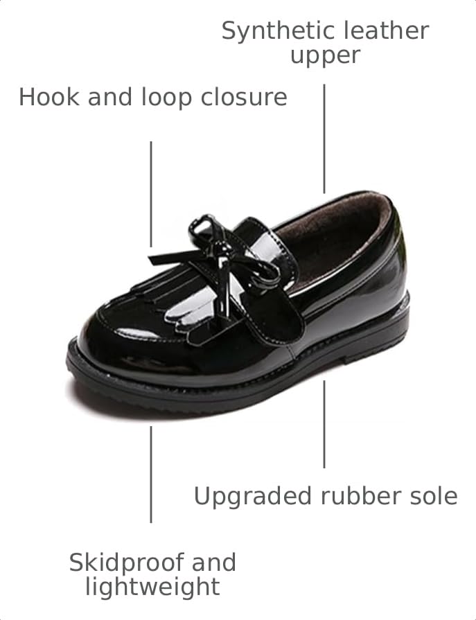 Image of PPXID Girl's British Style School Uniform Shoes Princess Performance Oxford Shoes