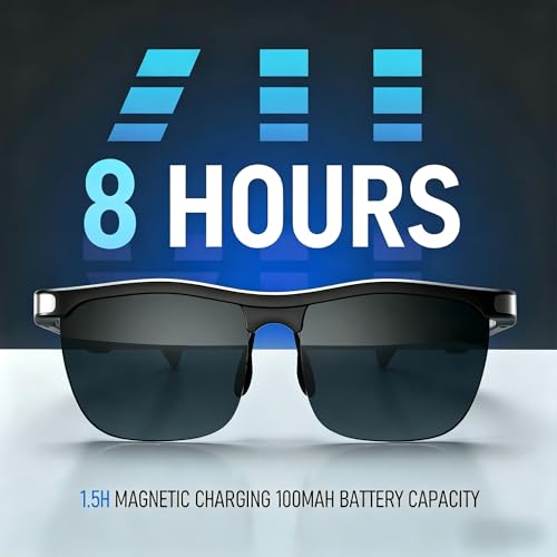 ftocase Bluetooth Sunglasses, Open-Ear Audio Glasses | UV400 Polarized Lenses, Bluetooth 5.3, 8H Playtime | Adjustable Nose Pads, Hands-Free Call for Sports Driving Cycling | Men & Women - image 4