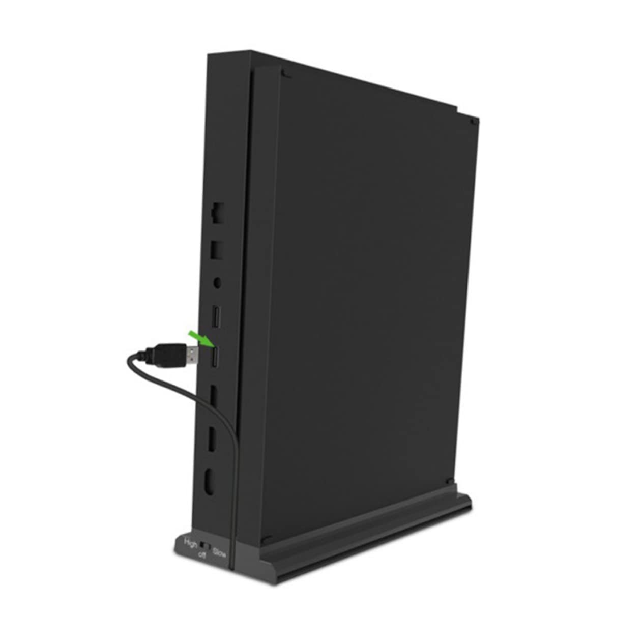HEMOTON Ventilatore Di Raffreddamento Verticale Per Console Da Gioco Supporto Con Porte Usb e Controllo Della Temperatura Compatibile Con Nero