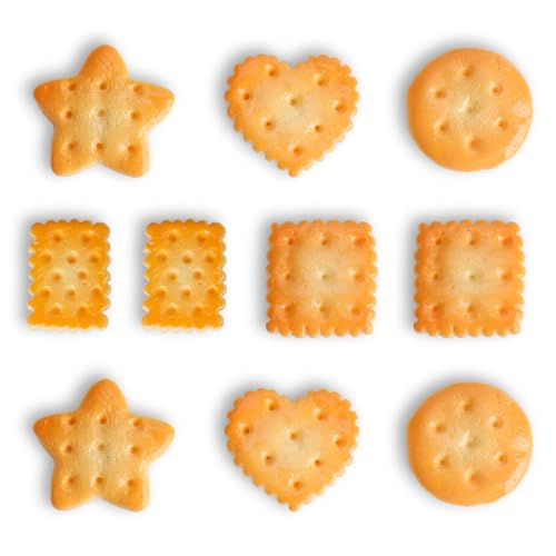Image of BendJoy10Pcs Cartoon Cookie Fridge Magnets Set | 5 Cute Biscuit Shapes, Sweet Dessert Decoration for Refrigerator, Whiteboard, Metal Surfaces