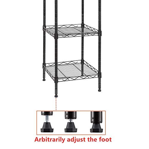 Giotorent 5 Tier Standing Shelving Metal Units, Adjustable Height Wire Shelf Display Rack For Laundry Bathroom Kitchen 11.8 W X 11.8 D X 50 H thumb #7