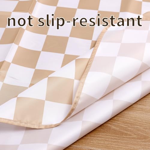 Image of Baby Splat Mat for Under High Chair, 51 x 51 Inch | Polyester Splash Mat,Wipe-Clean, Thin & Light.Use As Food , Tablecloth, Picnic,Play ,Floor,Under High Chair Mat(Checked)