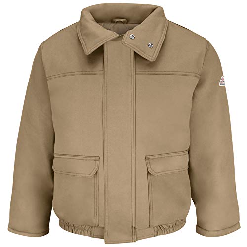 Bulwark Men's Heavyweight FR Insulated Bomber Jacket, Khaki, 2X-Large