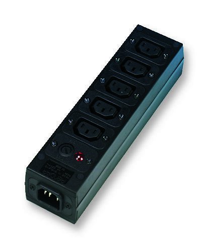 Power Outlet Strip, 5 Outlets, IEC 60320 C13, 15 A, 250 V, IEC 60320 C14