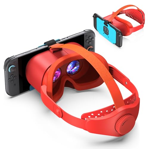 Auriculares de realidad virtual mejorados para Nintendo Switch 2, Switch 2, gafas de realidad virtual VR con lentes HD ajustables y cómoda diadema, gafas 3D Virtual Boy para accesorios Switch 2