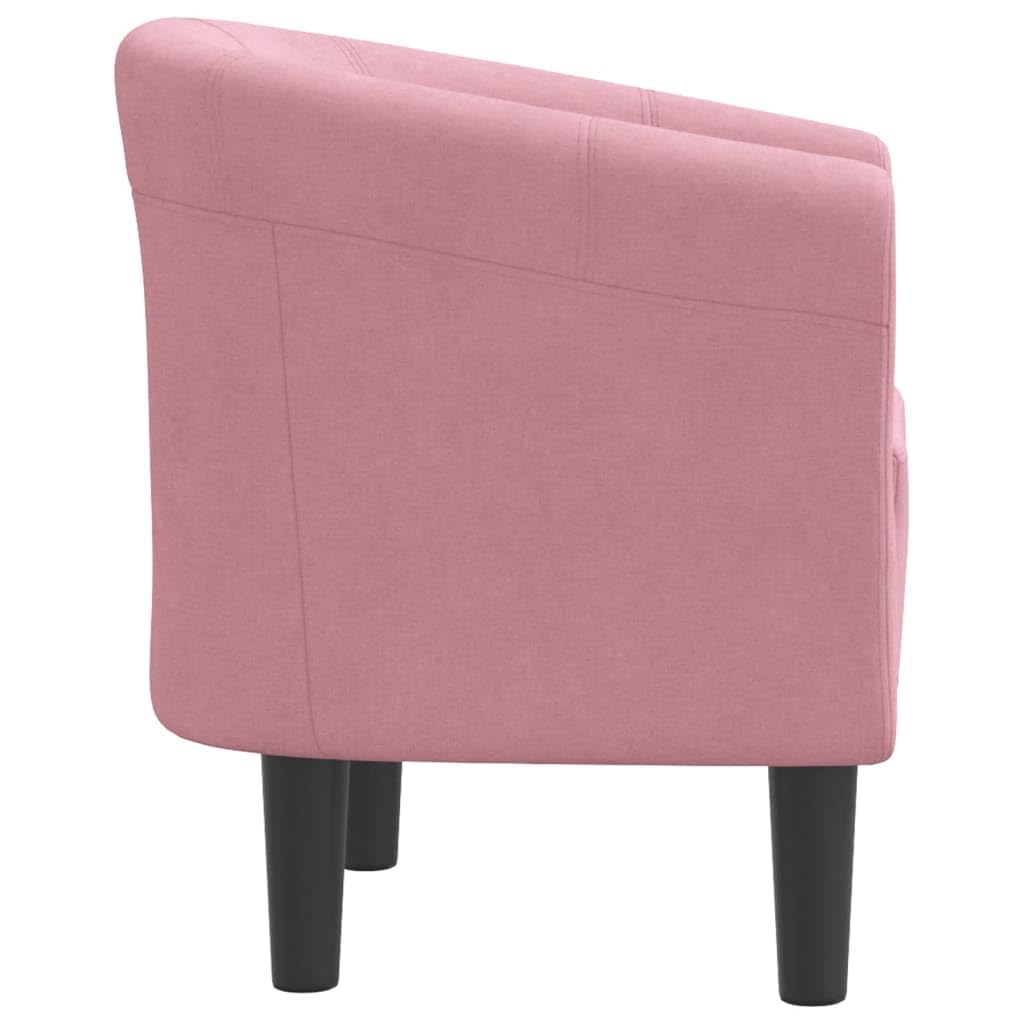 vidaXL Sillón, Silla Decorativa con Respaldo Reposabrazos, Butaca de Relax Descanso TV, Asiento para Salón Oficina Dormitorio, Terciopelo Rosa