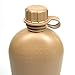 Rothco 3 Piece 1 Quart Plastic Canteen - Lightweight Outdoor Camping Survival Water Bottle, Coyote Brown