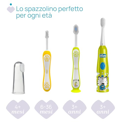Chicco Elektrische Zahnbürste für Babys, mit weichen Borsten, geeignet für Kinder ab 3 Jahren, weicher Vibrationskopf, schonend für Zahnschmelz und empfindliches Zahnfleisch – Bild 6