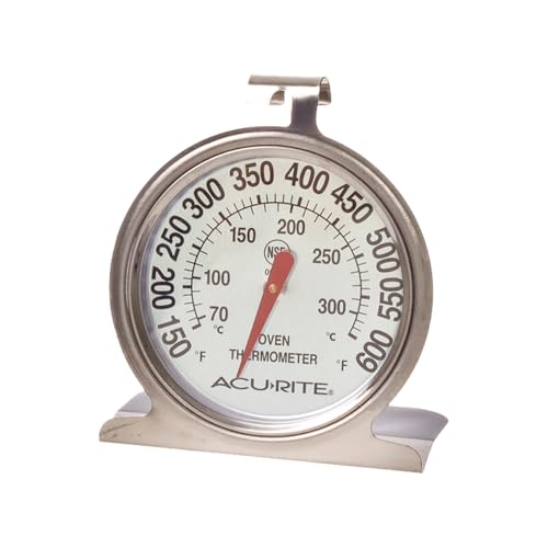 AcuRite 00620A2 Stainless Steel Oven Thermometer (150°F to 600°F)