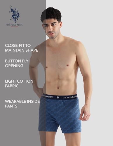 Image of U.S. Polo ASSN. Mens OEX09 Comfort Regular Fit Solid Boxers - Pack of 2